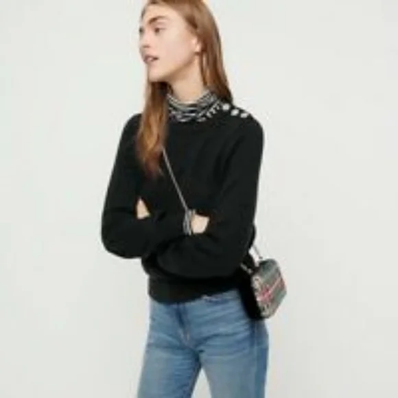 J. Crew silk blend shoulder button sweater sz S - Picture 1 of 7